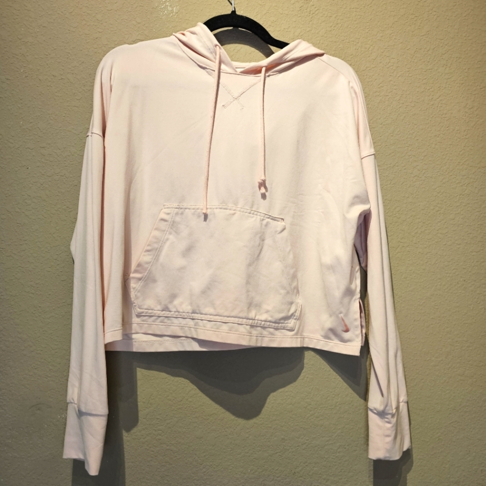 Nike Blush Pink Cropped Hoodie Size Medium